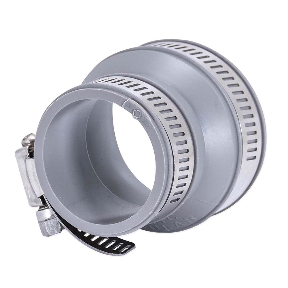 Eastman 1-1/2 Inch x 1-1/2 Inch or 1-1/4 Inch Black Trap Rubber Connector, Stainless Steel Clamps, 86012 - Image 3