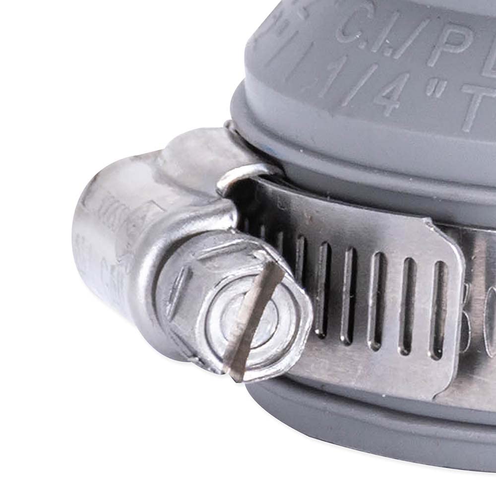 Eastman 1-1/2 Inch x 1-1/2 Inch or 1-1/4 Inch Black Trap Rubber Connector, Stainless Steel Clamps, 86012 - Image 5