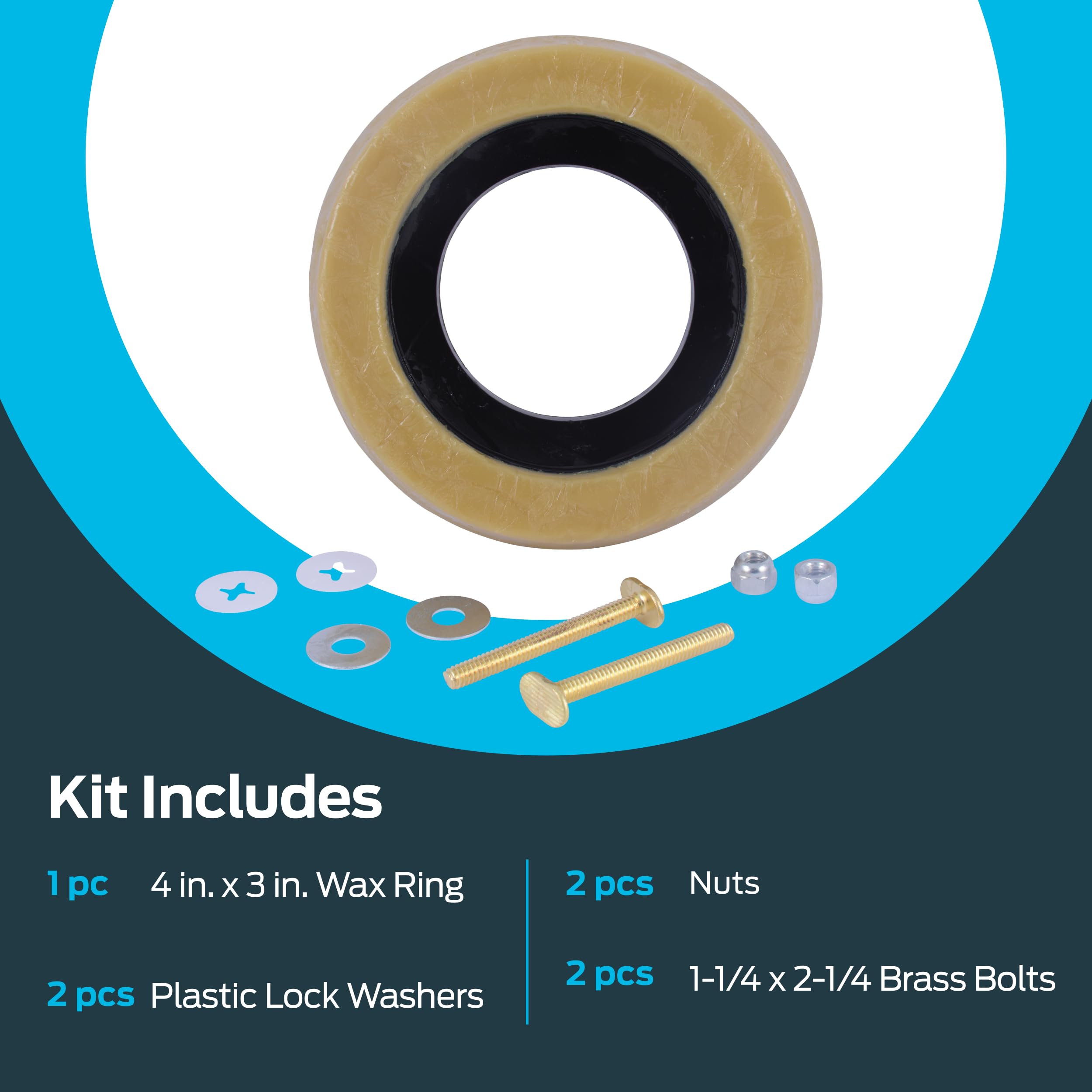 Eastman 40007 Toilet Bowl Wax Ring Set, 4 inch x 3 inch - Image 3