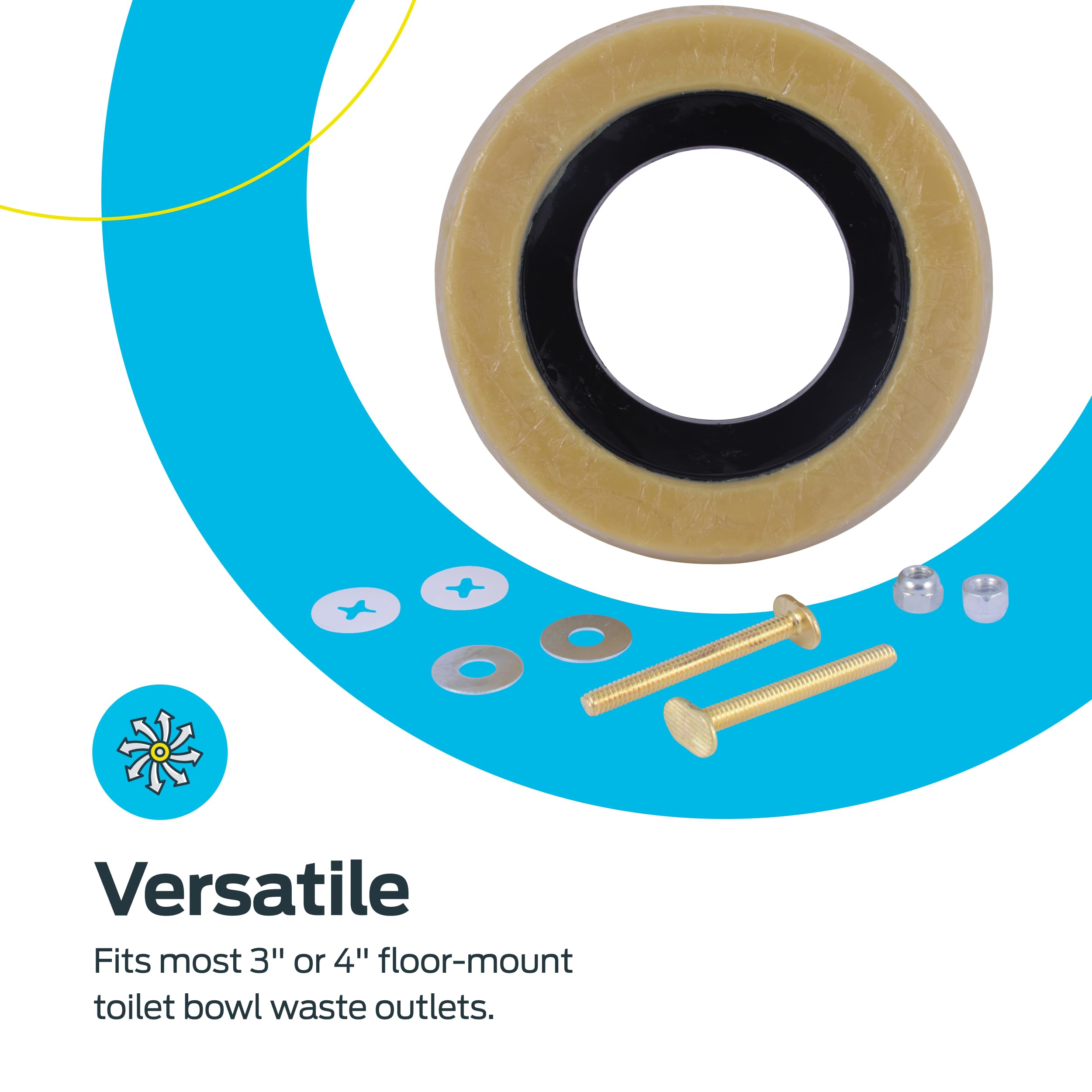 Eastman 40007 Toilet Bowl Wax Ring Set, 4 inch x 3 inch - Image 5