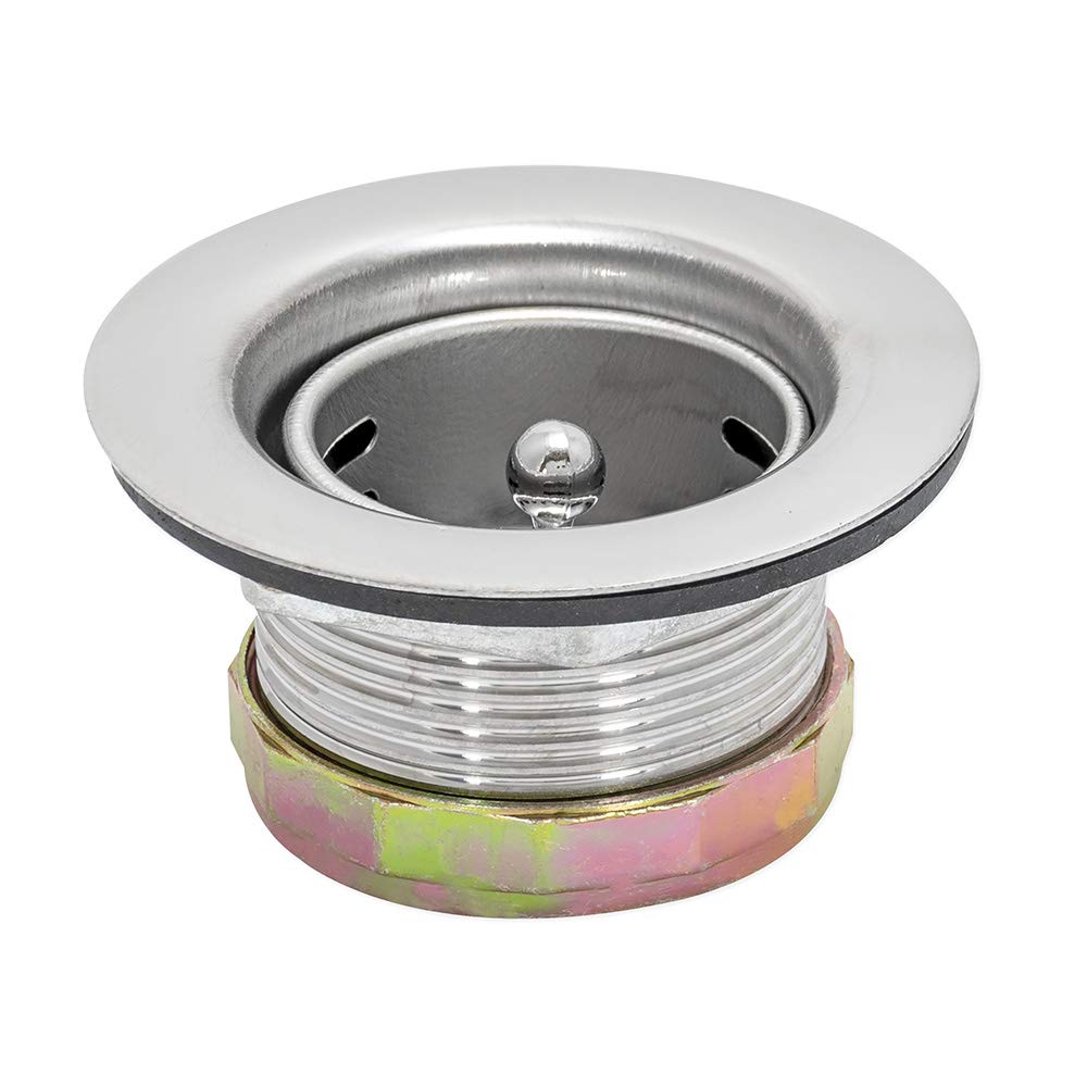 EZ-FLO 2-1/2 Inch Removable Kitchen Sink Strainer Drain Standard Shank Junior Duo with Die Cast Nut, Stainless Steel, 1-7/8 Inch to 2-1/4 Inch Opening, 30035 - Image 3