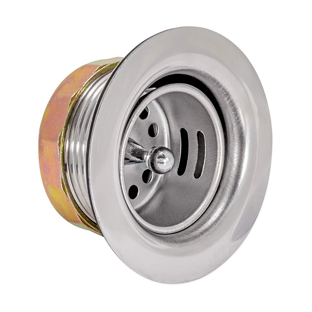 EZ-FLO 2-1/2 Inch Removable Kitchen Sink Strainer Drain Standard Shank Junior Duo with Die Cast Nut, Stainless Steel, 1-7/8 Inch to 2-1/4 Inch Opening, 30035 - Image 4
