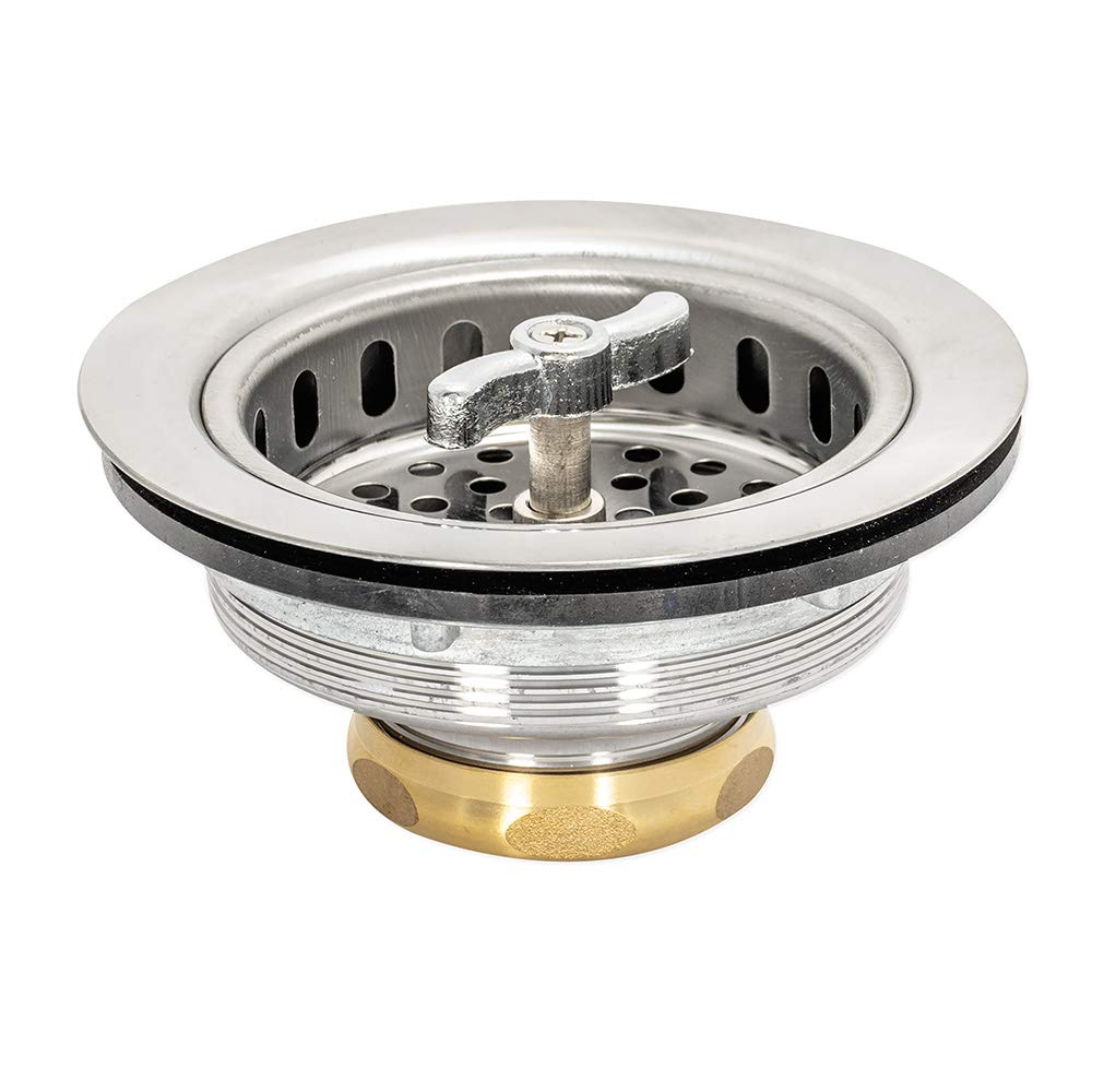 EZ-FLO Kitchen Sink Strainer with Spin and Seal Basket, Brass Slip-Joint Nut, Fits 3-1/2 to 4 Inch Openings, Stainless Steel, 30015 - Image 3