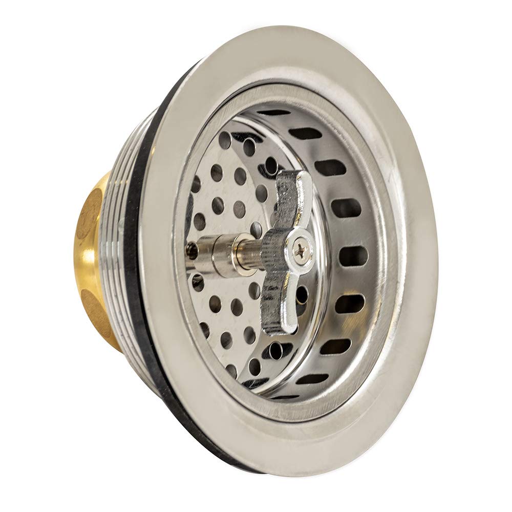 EZ-FLO Kitchen Sink Strainer with Spin and Seal Basket, Brass Slip-Joint Nut, Fits 3-1/2 to 4 Inch Openings, Stainless Steel, 30015 - Image 4
