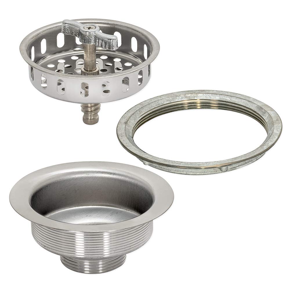 EZ-FLO Kitchen Sink Strainer with Spin and Seal Basket, Brass Slip-Joint Nut, Fits 3-1/2 to 4 Inch Openings, Stainless Steel, 30015 - Image 6