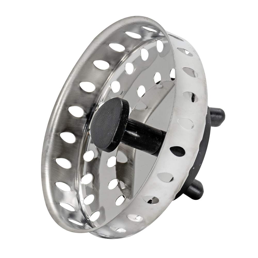 EZ-FLO Replacement Basket, Rubber Pronged Bottom, Stainless Steel, Fits 3-1/2 in Drains and Sterling Sinks, EZ-30057 - Image 3